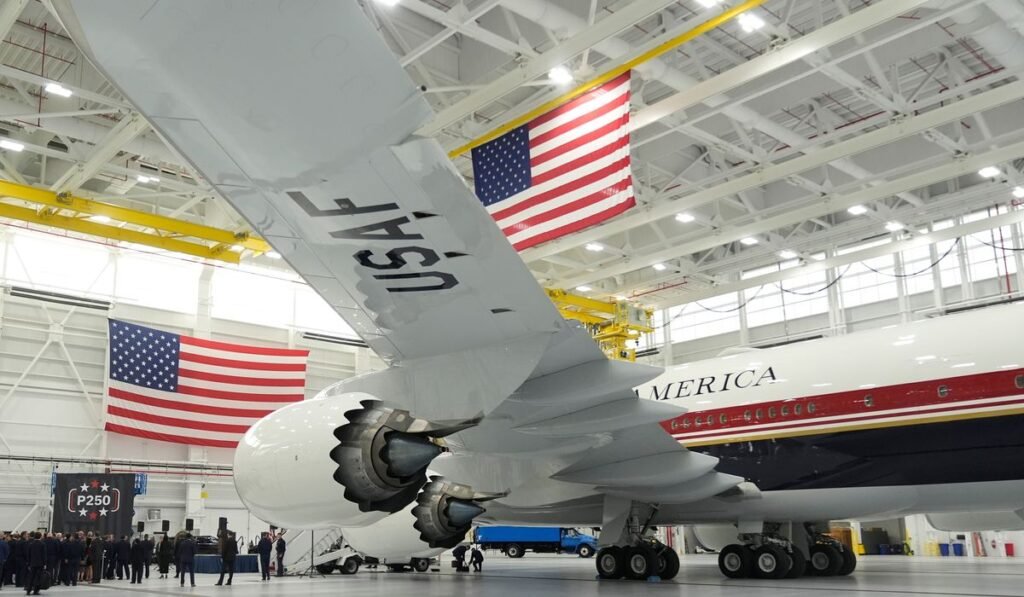 Trump shows off newly refurbished Qatar-donated Air Force One jet