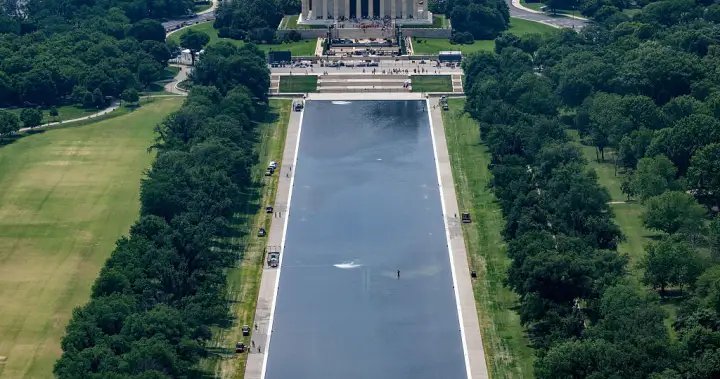 Trump’s $14M Lincoln Memorial renovation reveals new pool — and some algae – National Trump’s $14M Lincoln Memorial renovation reveals new pool — and some algae - National