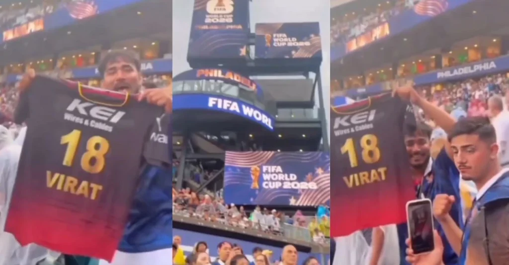 WATCH: Fan proudly flaunts Virat Kohli’s RCB jersey at FIFA World Cup 2026