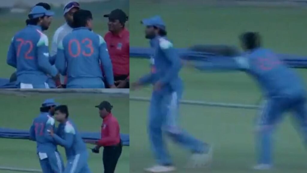 WATCH: Vaibhav Suryavanshi steps in as Tilak Varma clashes with umpires during SL-A vs IND-A match WATCH: Vaibhav Suryavanshi steps in as Tilak Varma clashes with umpires during SL-A vs IND-A match