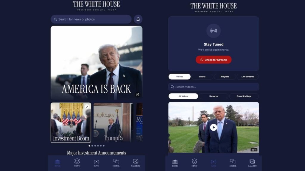 la aplicación de la Casa Blanca se descarga sola en los móviles oficiales y no se puede eliminar