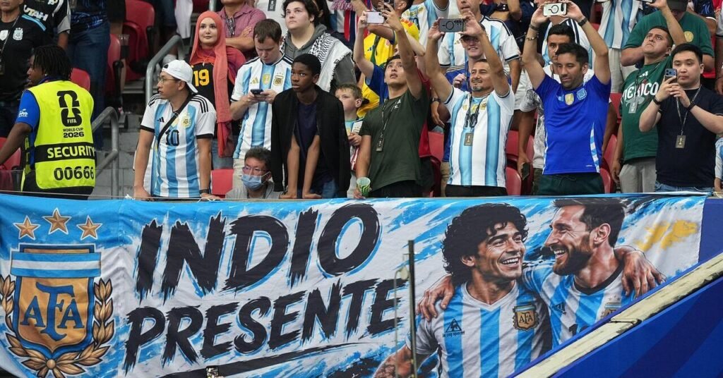 Argentina fans told Falkland Islands flags will be banned as vice-president labels England ‘usurping pirates’ ahead of World Cup semi-final Argentina fans told Falkland Islands flags will be banned as vice-president labels England 'usurping pirates' ahead of World Cup semi-final