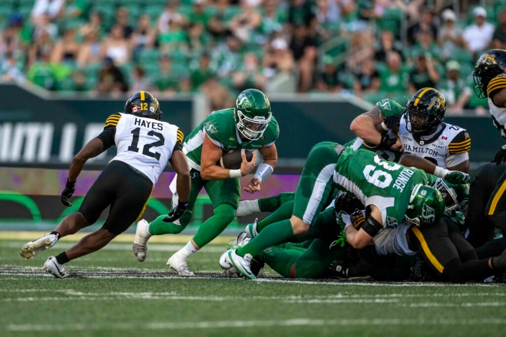 Call him what you want: Tommy Stevens runs through teams, closes out wins for Saskatchewan Roughriders