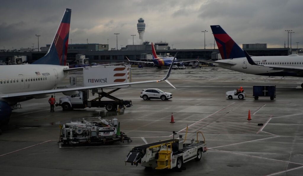 Cockpit alarms sound as two Delta flights have close call at Atlanta airport Cockpit alarms sound as two Delta flights have close call at Atlanta airport