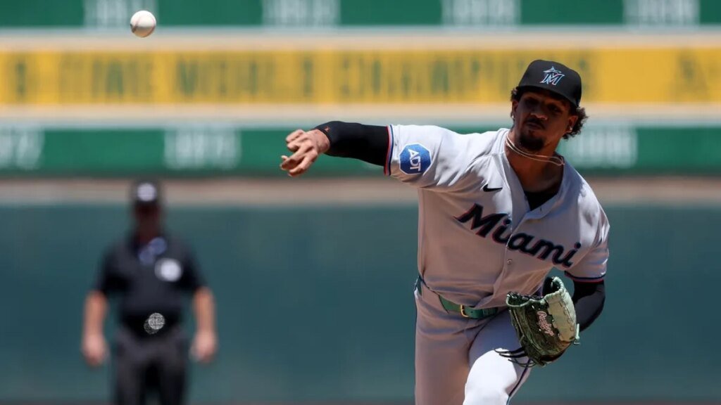 Eury Perez tosses 7 perfect innings, Marlins hold off Athletics