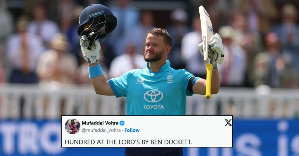 Fans erupt as Ben Duckett lights up Lord’s with splendid century during ENG vs IND 3rd ODI Fans erupt as Ben Duckett lights up Lord’s with splendid century during ENG vs IND 3rd ODI
