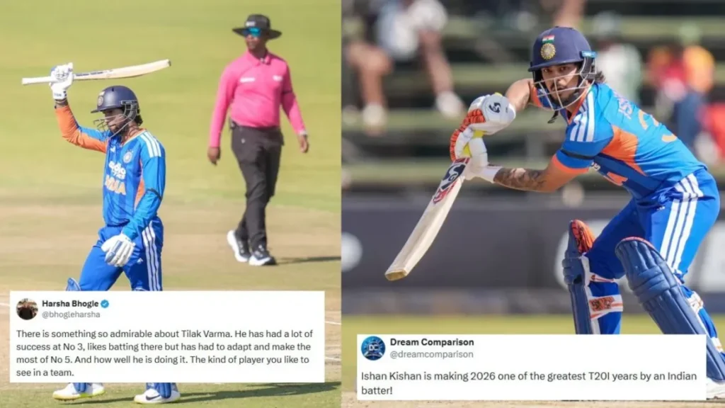 Fans go gaga as Ishan Kishan and Tilak Varma’s blistering knocks help India crush Zimbabwe to seal the T20I series Fans go gaga as Ishan Kishan and Tilak Varma’s blistering knocks help India crush Zimbabwe to seal the T20I series