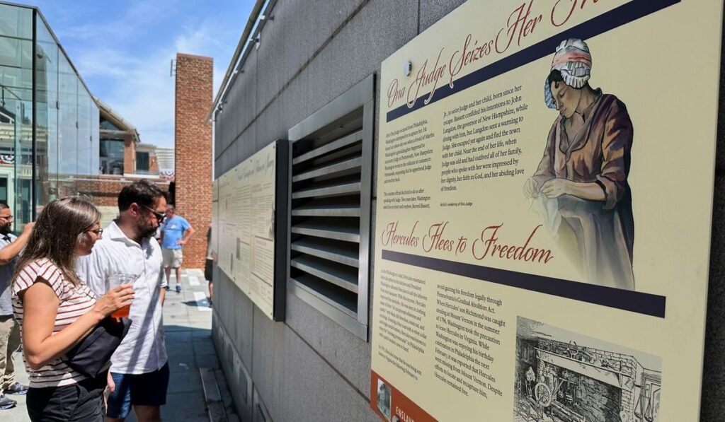 Federal government installs reworked panels about slavery at George Washington’s Philadelphia home