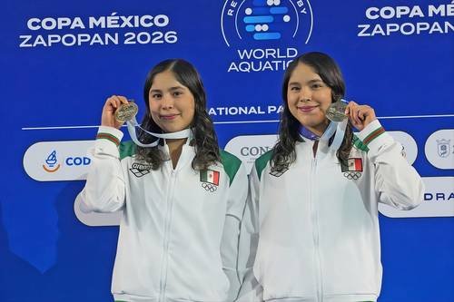 Gemelas Cueva, oro tras vencer a chinas en copa de clavados Gemelas Cueva, oro tras vencer a chinas en copa de clavados