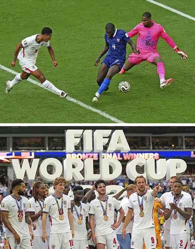 Inglaterra golea 6-4 a Francia y logra el tercer lugar, ese que nadie quiere Inglaterra golea 6-4 a Francia y logra el tercer lugar, ese que nadie quiere