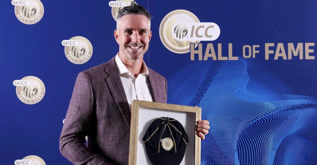 Kevin Pietersen reacts after ICC inducts him into Hall of Fame Kevin Pietersen reacts after ICC inducts him into Hall of Fame