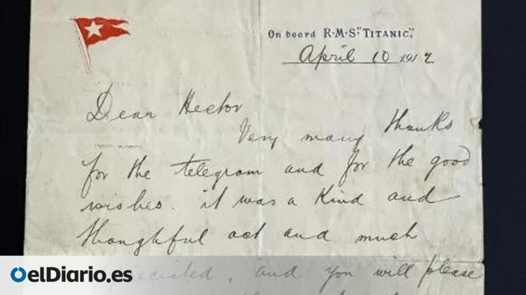 La carta escrita a bordo del Titanic que describe la vida en el barco días antes de su hundimiento La carta escrita a bordo del Titanic que describe la vida en el barco días antes de su hundimiento