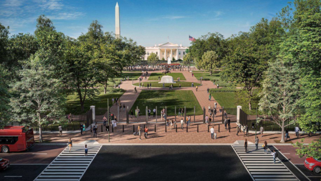 Lafayette Park permanent fencing proposal worries protesters : NPR Lafayette Park permanent fencing proposal worries protesters : NPR
