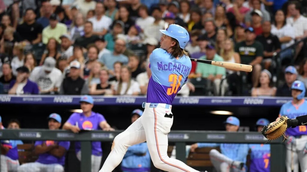 MLB roundup: Rockies' Jake McCarthy socks leadoff homer, grand slam