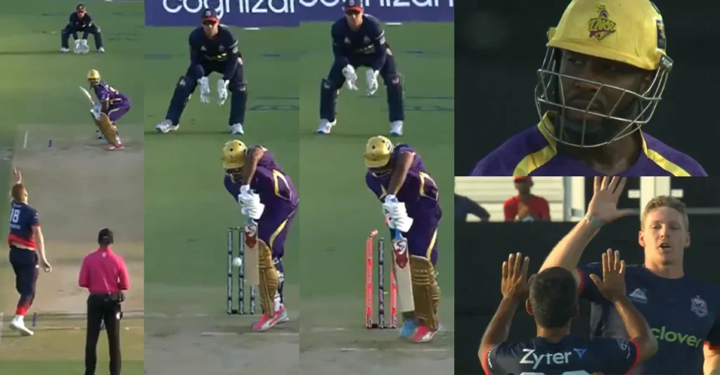 MLC 2026 [WATCH]: Jack Edwards castles Andre Russell with an absolute beauty during WF vs LAKR clash