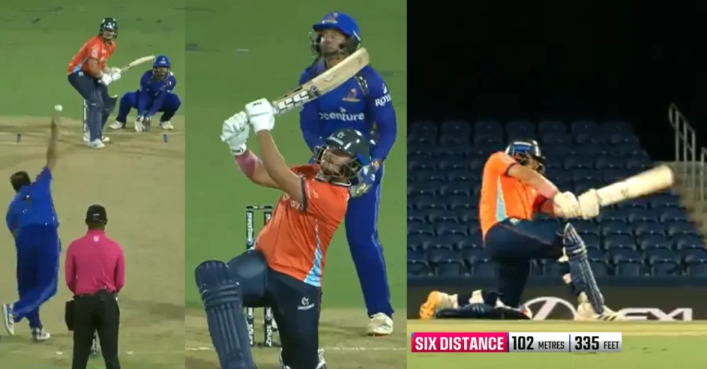 MLC 2026 [WATCH]: Lhuan-dre Pretorius smashes colossal 102m six off Sunny Patel during SFU vs MI New York clash