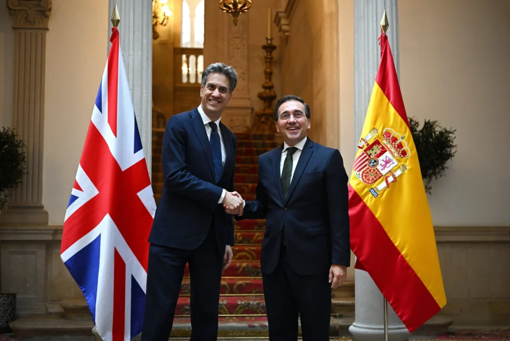 Miliband’s first trip as UK foreign secretary is to Spain Miliband's first trip as UK foreign secretary is to Spain