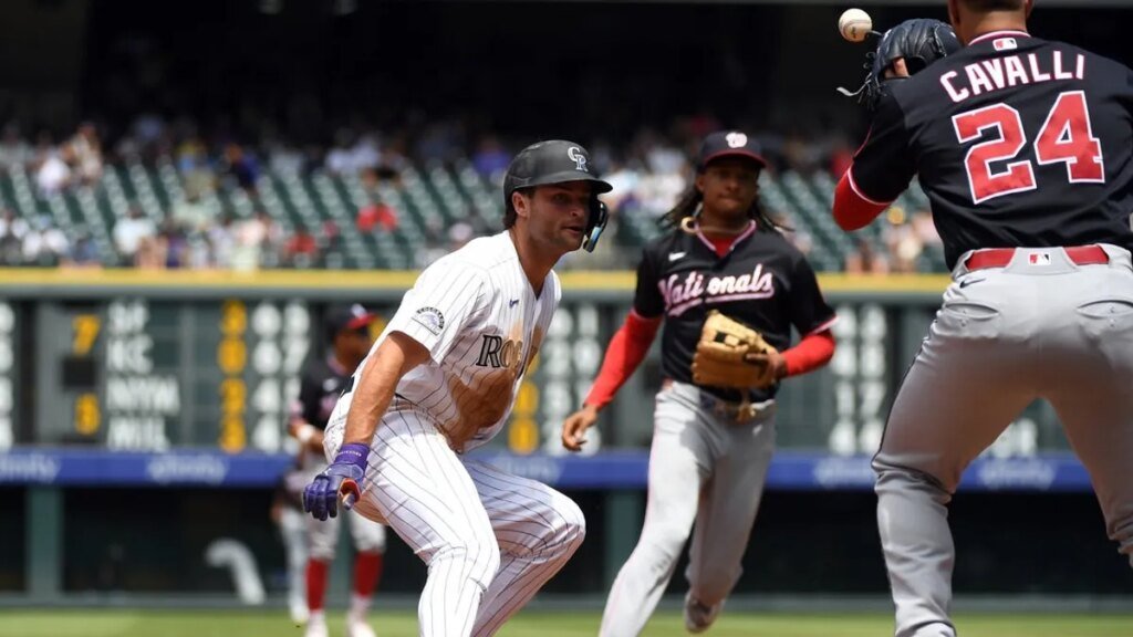 Nationals score 6 in 7th; Cade Cavalli fans 8 in shutout of Rockies
