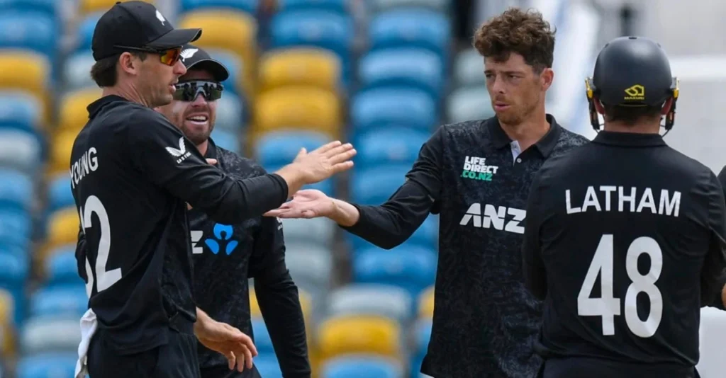 New Zealand edge West Indies by one wicket in Bridgetown thriller to seal ODI series New Zealand edge West Indies by one wicket in Bridgetown thriller to seal ODI series