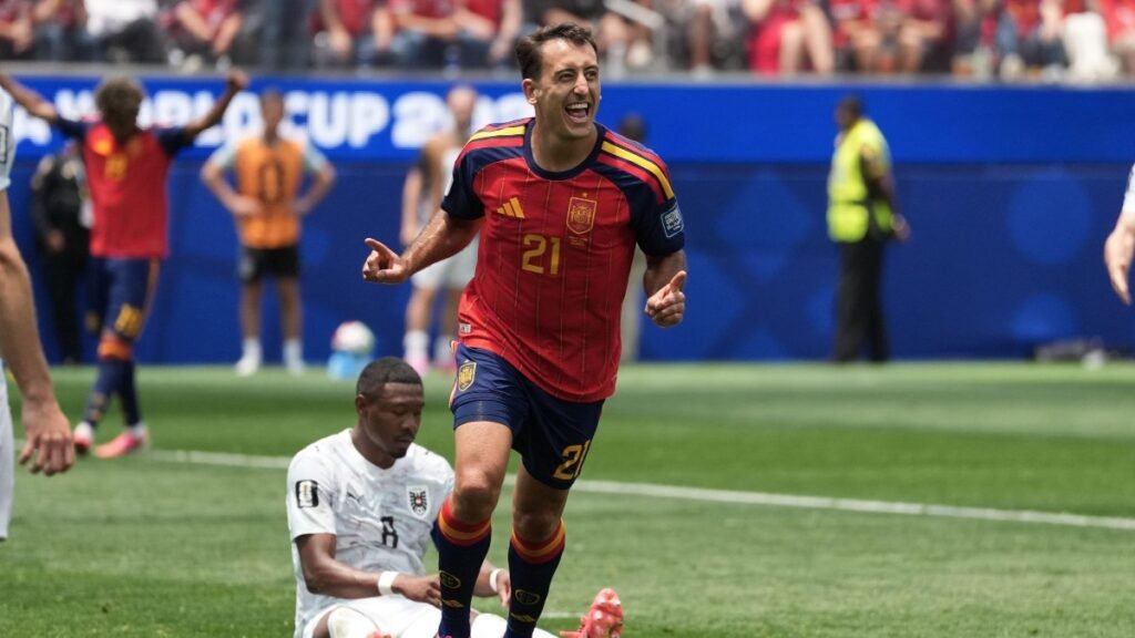 Oyarzabal goal sets Spain on way to World Cup last 16 moments after Cucurella controversially denied opener