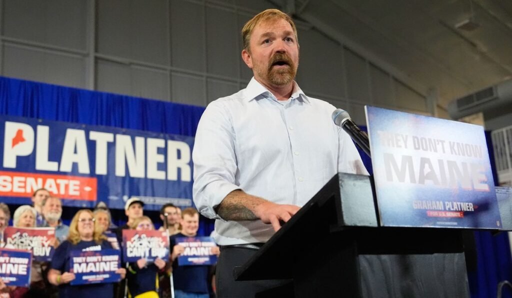 Platner borrows from the Trump playbook in maverick left-wing run for U.S. Senate Platner borrows from the Trump playbook in maverick left-wing run for U.S. Senate