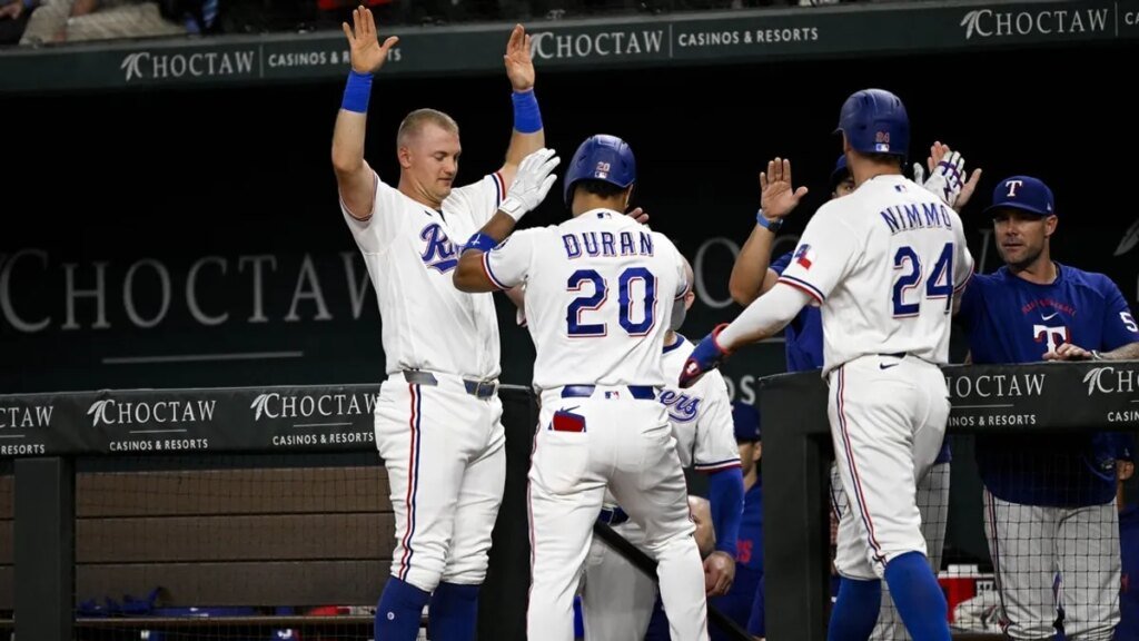 Rangers blow lead but walk off Angels to move atop AL West Rangers blow lead but walk off Angels to move atop AL West