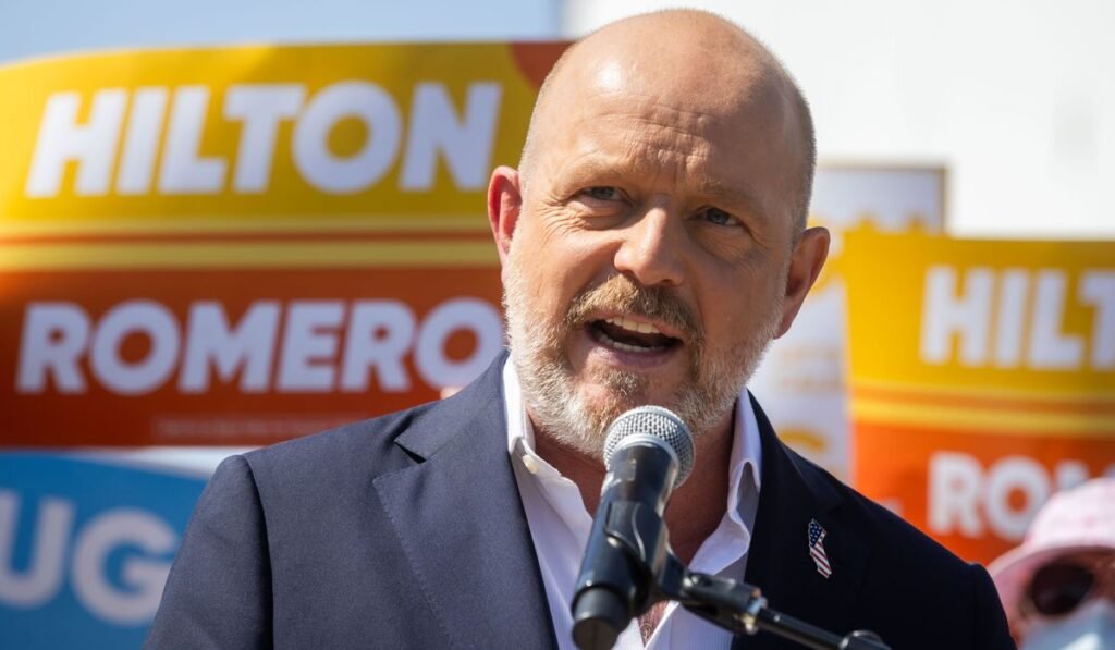 Republican Hilton tells Californians they can hate Trump but still vote for him in governor’s race