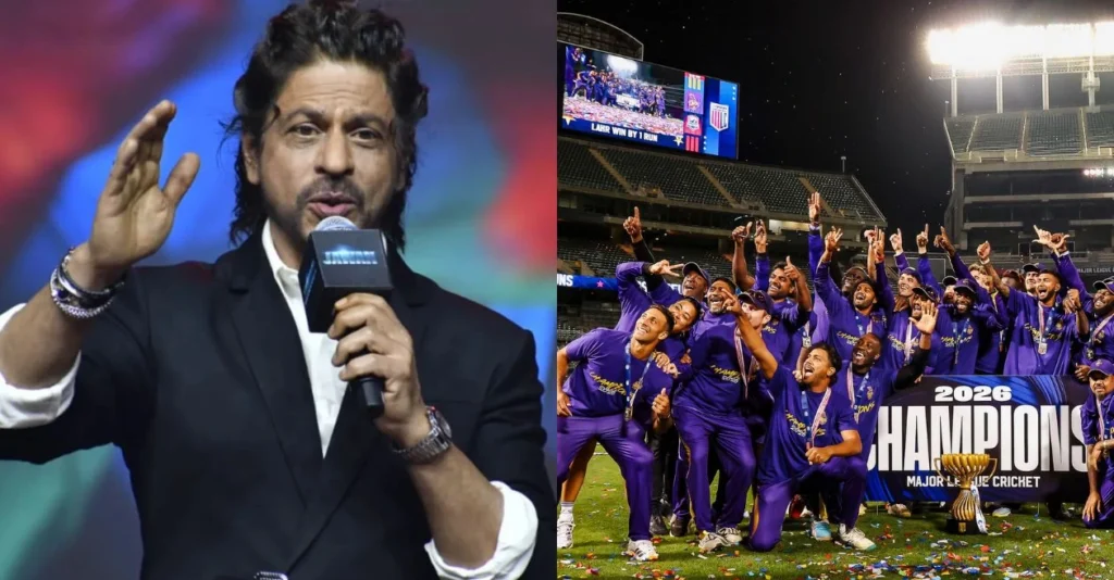 Shah Rukh Khan celebrates as LA Knight Riders lift maiden Major League Cricket title Shah Rukh Khan celebrates as LA Knight Riders lift maiden Major League Cricket title