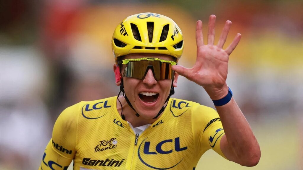 Tadej Pogacar rides away with record-tying fifth Tour de France title