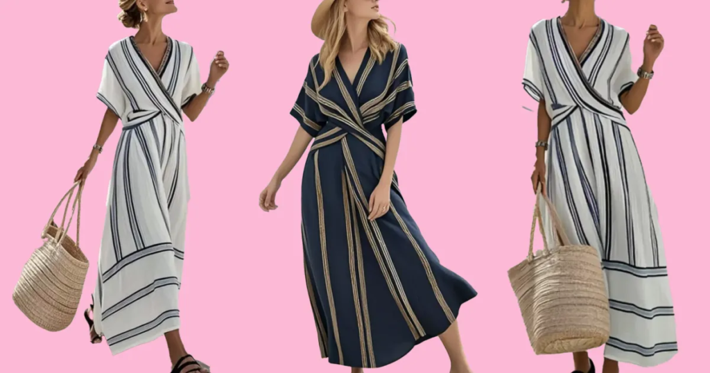 This $27 Wrap Dress Screams 'Rich Mom Vacationing in Greece'