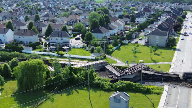Train derails northeast of Montreal, police say no injuries Train derails northeast of Montreal, police say no injuries
