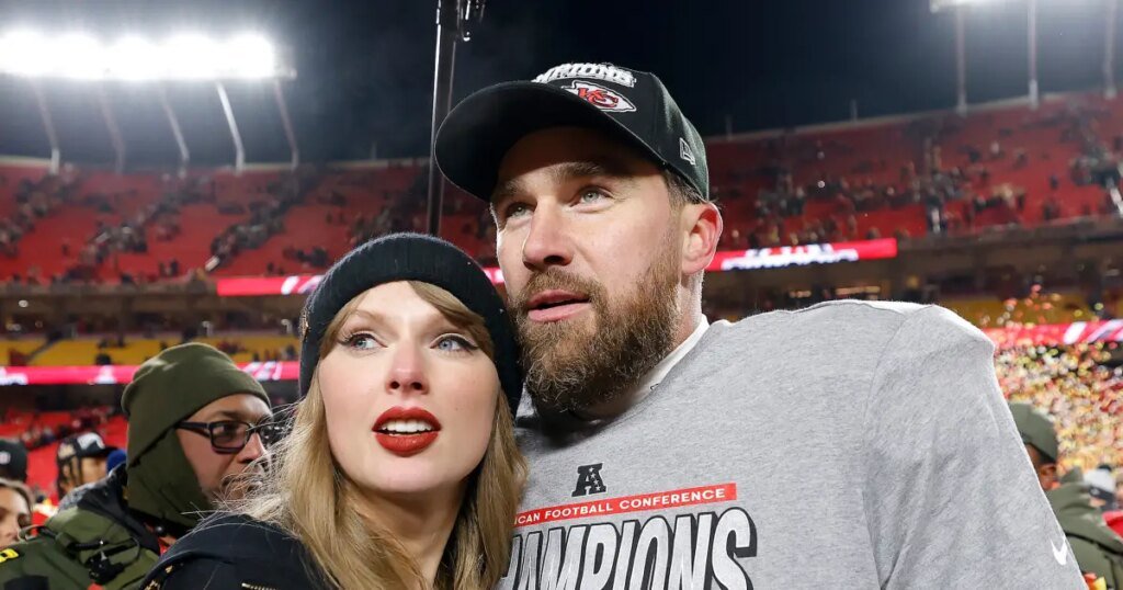 Travis Kelce Reacts to Fake AI Photo of Taylor Swift Wedding Travis Kelce Reacts to Fake AI Photo of Taylor Swift Wedding