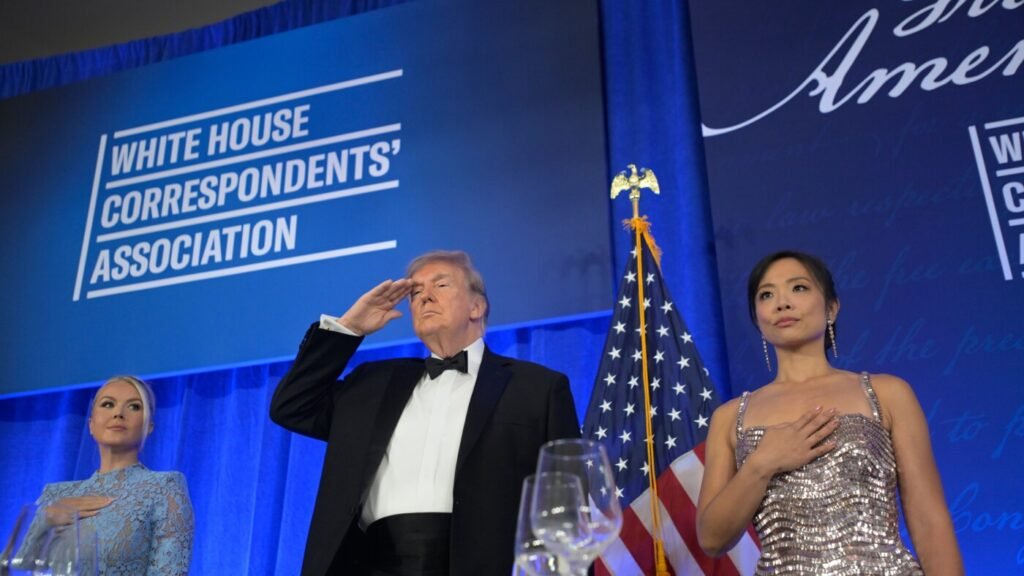 Trump returns to correspondents' dinner 3 months after shooting : NPR