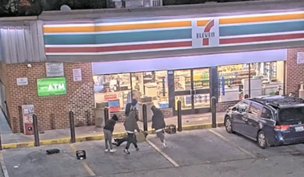 Video shows Baltimore teens beating elderly man outside 7-Eleven Video shows Baltimore teens beating elderly man outside 7-Eleven