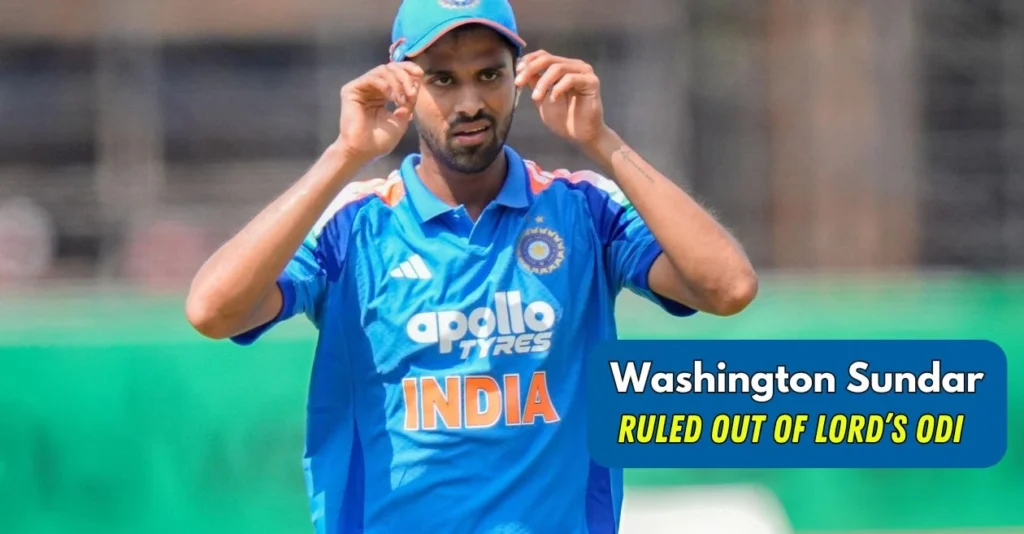 Washington Sundar ruled out of the third ODI against England; replacement announced Washington Sundar ruled out of the third ODI against England; replacement announced