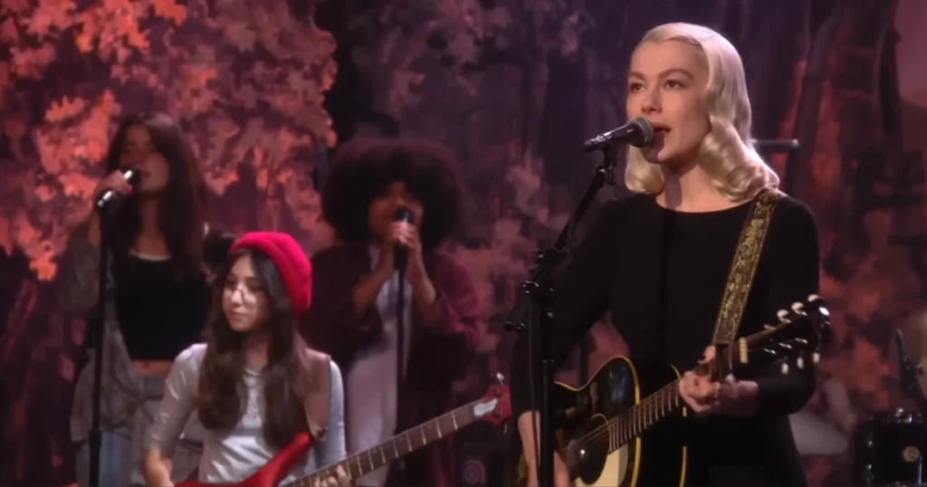 Watch Phoebe Bridgers play “Lost Boys” alongside kids on Fallon Watch Phoebe Bridgers play “Lost Boys” alongside kids on Fallon