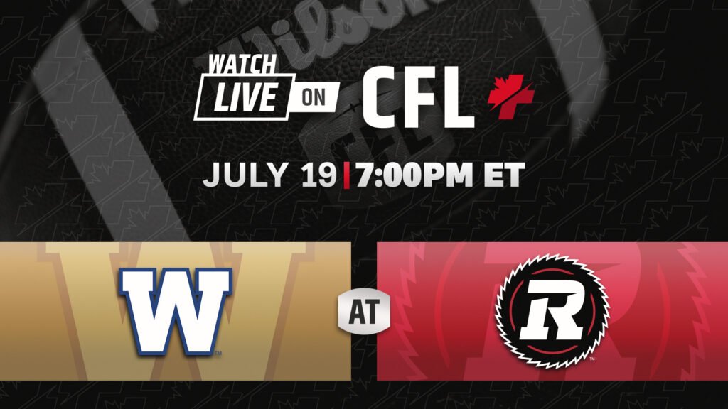 Week 7: Winnipeg Blue Bombers at Ottawa REDBLACKS Week 7: Winnipeg Blue Bombers at Ottawa REDBLACKS