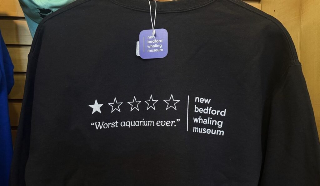 Whaling Museum goes viral for ‘worst aquarium ever’ T-shirts, totes