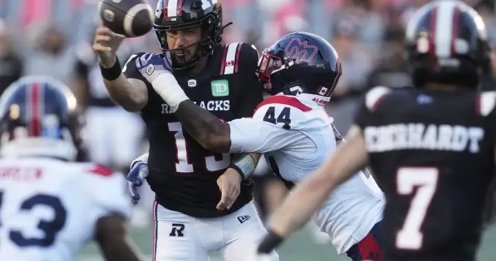 Alexander, Alouettes roll past winless Redblacks 34-13 Alexander, Alouettes roll past winless Redblacks 34-13
