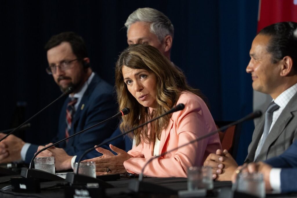 As referendum nears, Danielle Smith avoids separation talk in Alberta Day address