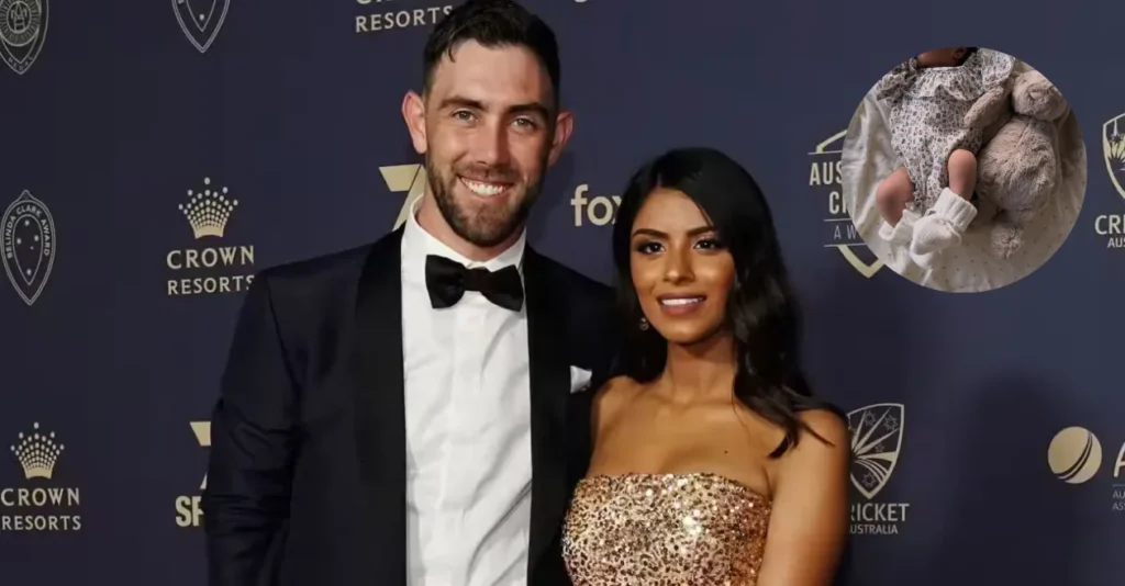 Australian all-rounder Glenn Maxwell and wife Vini Raman celebrate the arrival of their baby girl Australian all-rounder Glenn Maxwell and wife Vini Raman celebrate the arrival of their baby girl