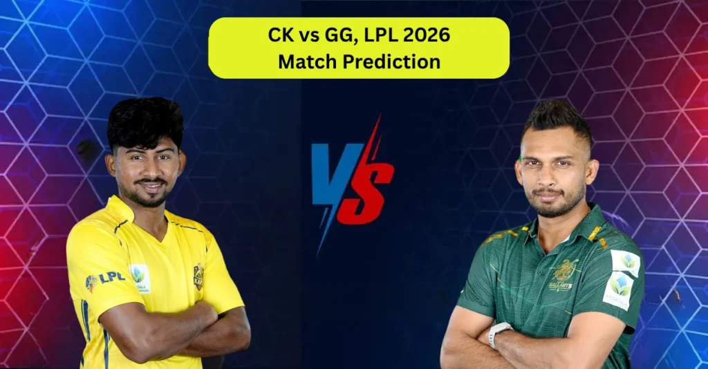 CK vs GG, LPL 2026, Match Prediction: Who will win today’s game between Colombo Kaps and Galle Gallants? CK vs GG, LPL 2026, Match Prediction: Who will win today’s game between Colombo Kaps and Galle Gallants?