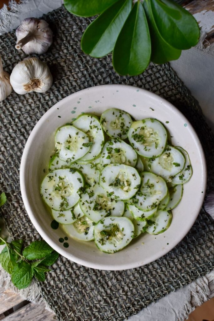 Cucumber Salad with Mint Dressing —and the Roman City of Tarragona Cucumber Salad with Mint Dressing —and the Roman City of Tarragona