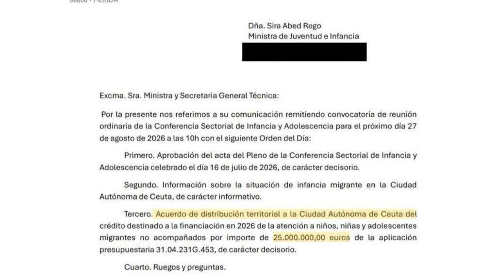 Extremadura exigió por escrito su "rechazo" al envío de 25 millones a Ceuta