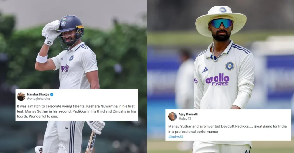 Fans erupt as Devdutt Padikkal and Manav Suthar power India to dominant win over Sri Lanka in 1st Test Fans erupt as Devdutt Padikkal and Manav Suthar power India to dominant win over Sri Lanka in 1st Test