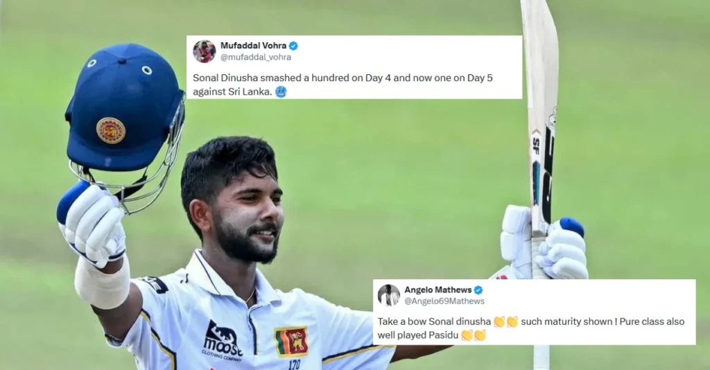 Fans erupt as Sonal Dinusha hits another stunning century to frustrate India on Day 5 of Colombo Test
