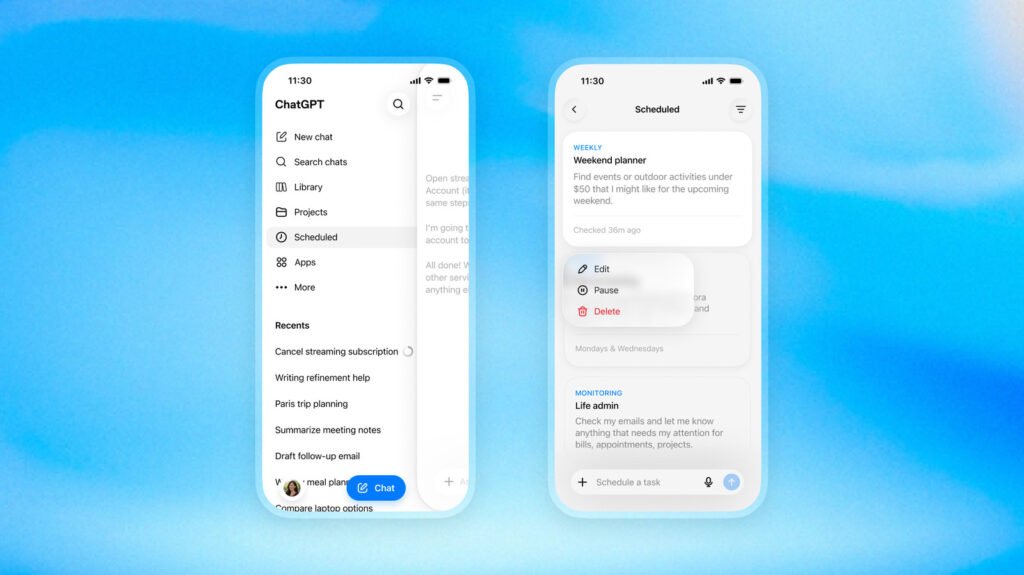 Free Accounts Can Now Access ChatGPT’s Upgraded Task Scheduling Tool Free Accounts Can Now Access ChatGPT's Upgraded Task Scheduling Tool