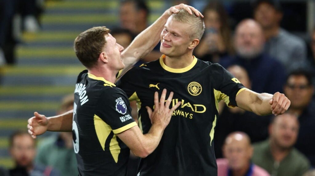 Haaland opens Premier League account to give Manchester City lead at Crystal Palace Haaland opens Premier League account to give Manchester City lead at Crystal Palace