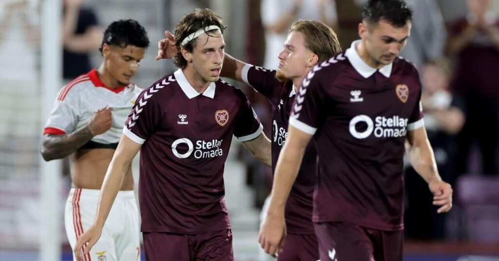 Hearts 1-1 Benfica - Heavy aggregate defeat after improved display for Scottish side