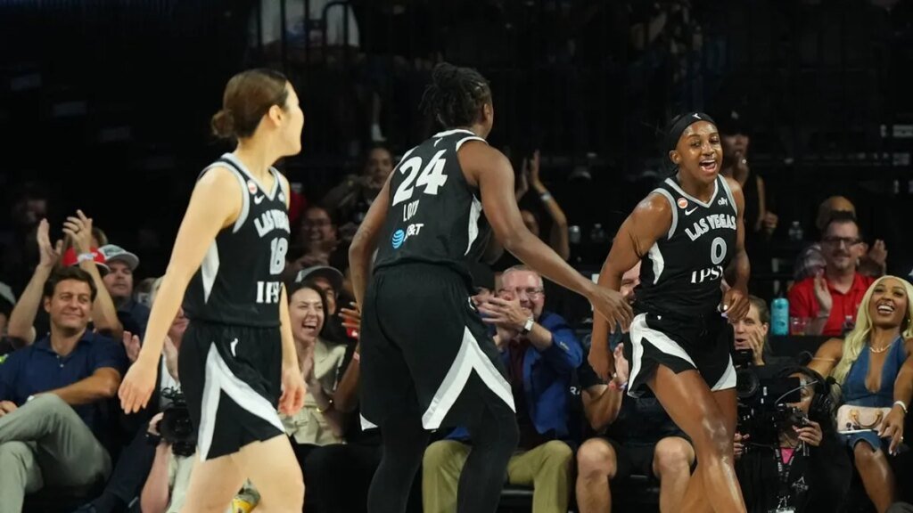 Jackie Young powers Aces to playoff-clinching win over Mystics Jackie Young powers Aces to playoff-clinching win over Mystics